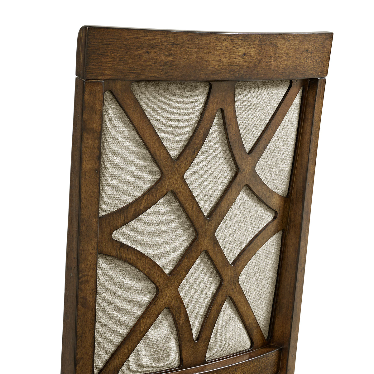 Phillipe Dining Arm Chair with Grey Fabric in Cherry (2 Per Carton) - Jack’s Furniture and More (Laredo, TX)