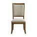 Phillipe Dining Side Chair with Grey Fabric in Cherry (2 Per Carton) - Jack’s Furniture and More (Laredo, TX)