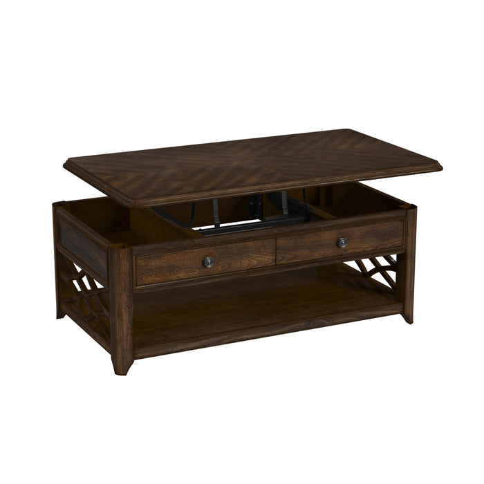 Phillipe Lift-Top Coffee Table in Cherry - Jack’s Furniture and More (Laredo, TX)