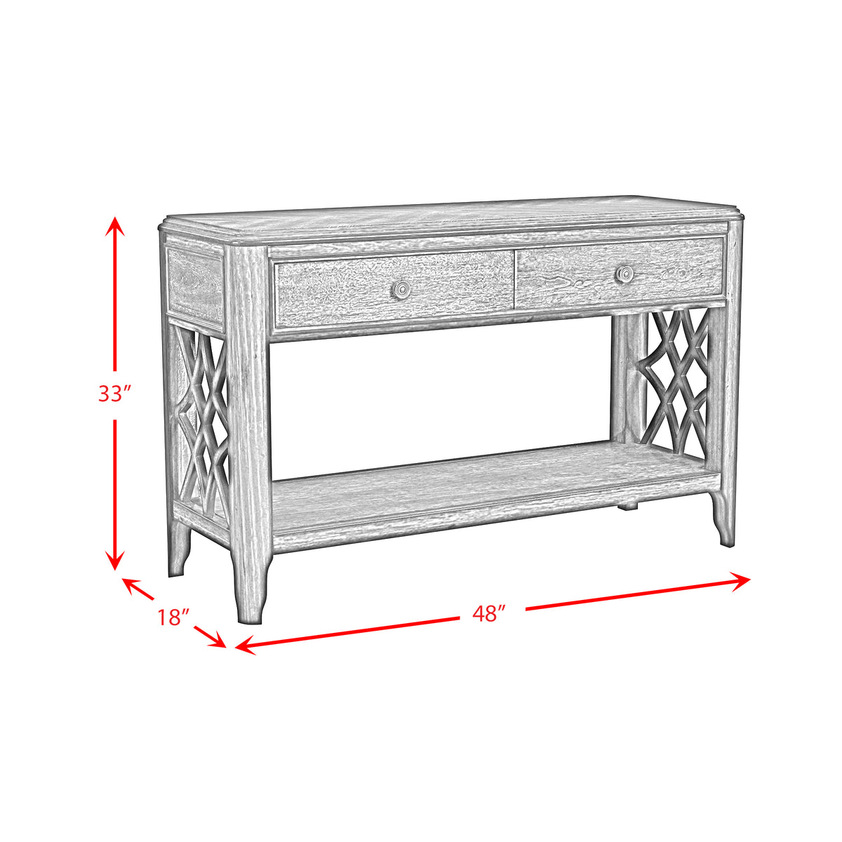 Phillipe Sofa Table in Cherry - Jack’s Furniture and More (Laredo, TX)