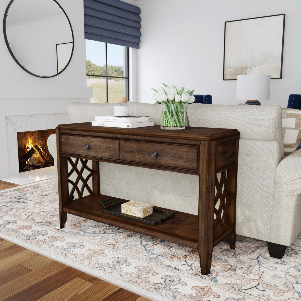 Phillipe Sofa Table in Cherry - Jack’s Furniture and More (Laredo, TX)