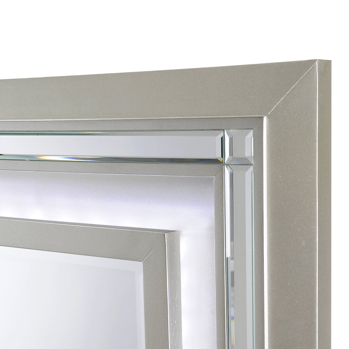Platinum Youth Dresser & Mirror w/ LED Light Set - Jack’s Furniture and More (Laredo, TX)
