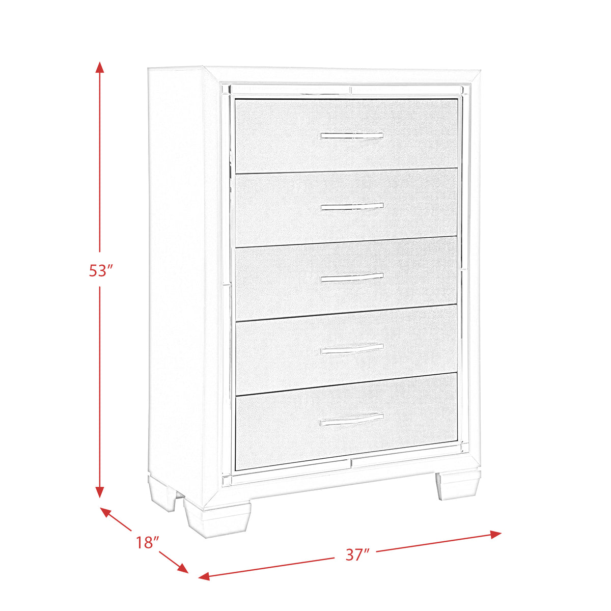 Platinum Platform Storage Bedroom Set