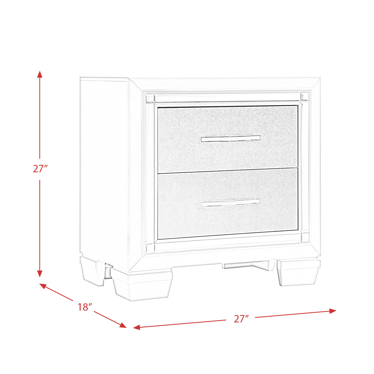 Platinum Platform Storage Bedroom Set