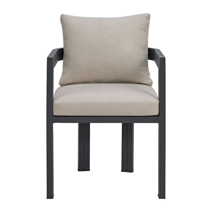 Playa Dining Chair - Dark Grey and Olefin Beige (2 Per Carton) - Jack’s Furniture and More (Laredo, TX)
