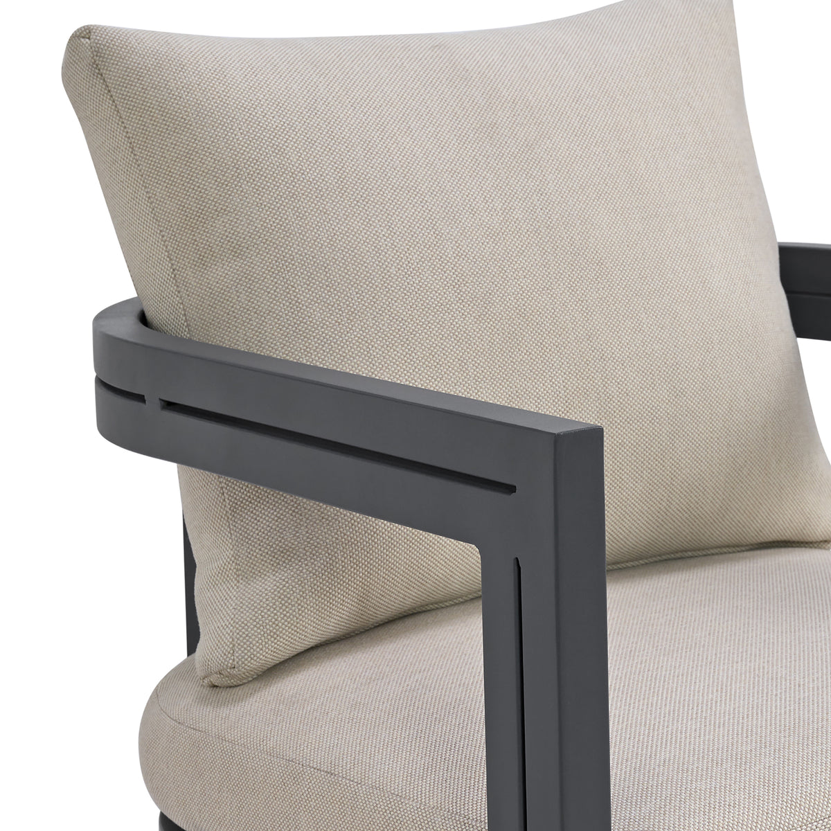 Playa Standard Height Dining Set in Dark Grey-Table and Four Chairs