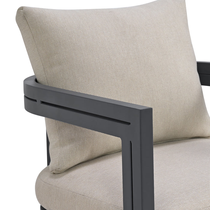 Playa Dining Chair - Dark Grey and Olefin Beige (2 Per Carton) - Jack’s Furniture and More (Laredo, TX)