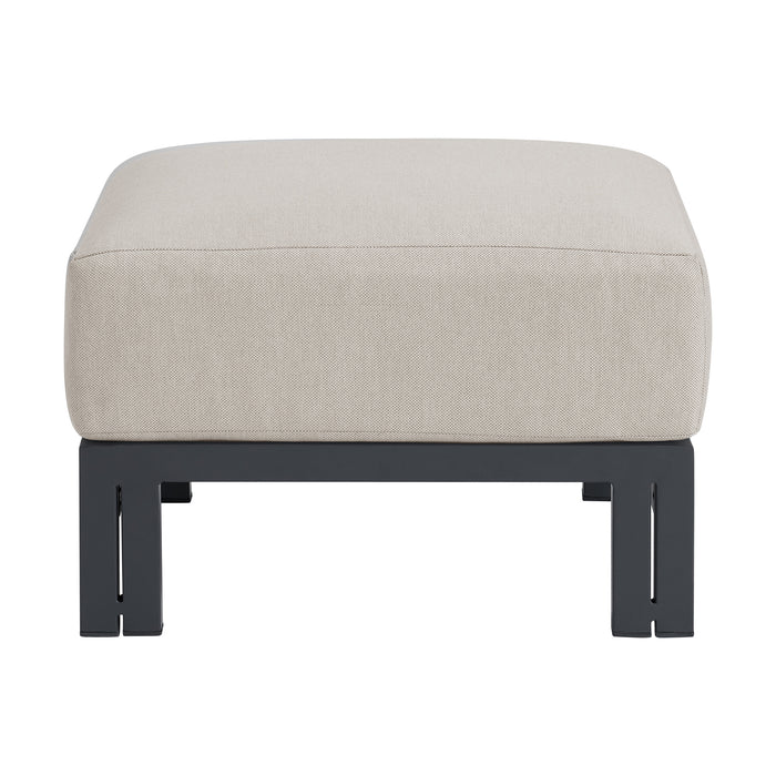 Playa Ottoman - Dark Grey and Olefin Beige - Jack’s Furniture and More (Laredo, TX)