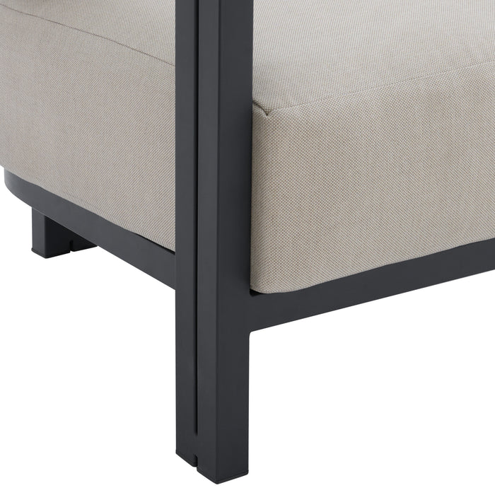 Playa Sofa - Dark Grey and Olefin Beige with 2 Pillows - Jack’s Furniture and More (Laredo, TX)