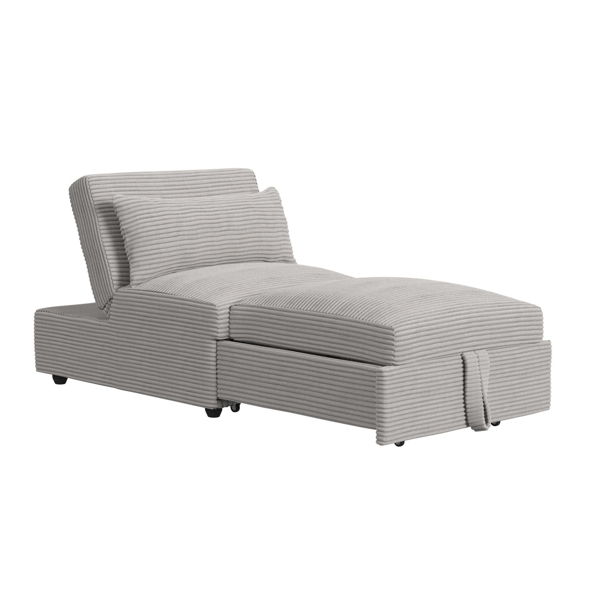 Pluto Chair with kidney pillow, Klik Klak and Pop up in Coronado Grey - Jack’s Furniture and More (Laredo, TX)