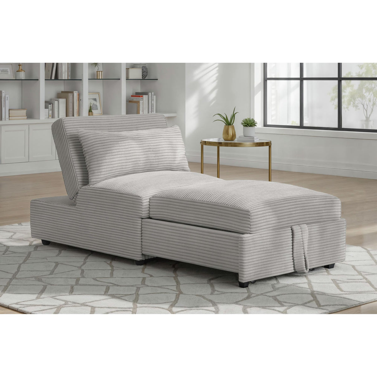 Pluto Chair with kidney pillow, Klik Klak and Pop up in Coronado Grey - Jack’s Furniture and More (Laredo, TX)