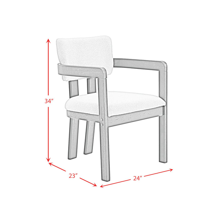 Portland Arm Chair with Snow White Fabric in Black (2 Per Carton) - Jack’s Furniture and More (Laredo, TX)