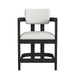 Portland Arm Counter Stool with White Fabric in Black (2 Per Carton) - Jack’s Furniture and More (Laredo, TX)