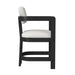 Portland Arm Counter Stool with White Fabric in Black (2 Per Carton) - Jack’s Furniture and More (Laredo, TX)