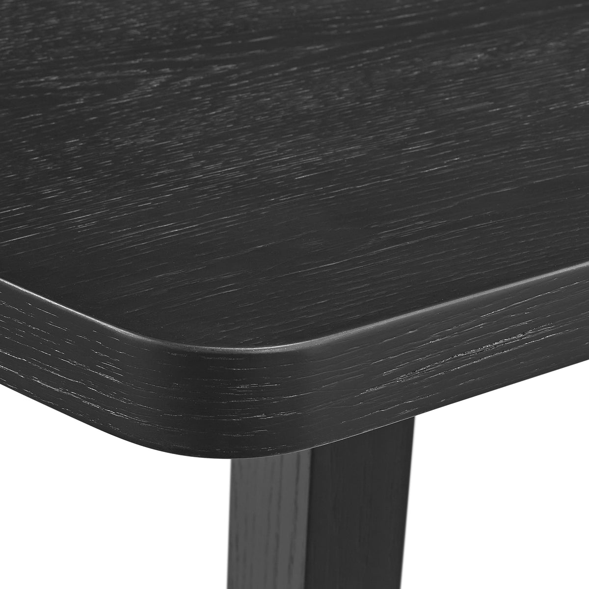 Portland Standard Height Dining Set in Black-Rectangular Table and Four Chairs