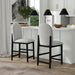 Portland Round Back Barstool with Grey Fabric in Black (2 Per Carton) - Jack’s Furniture and More (Laredo, TX)