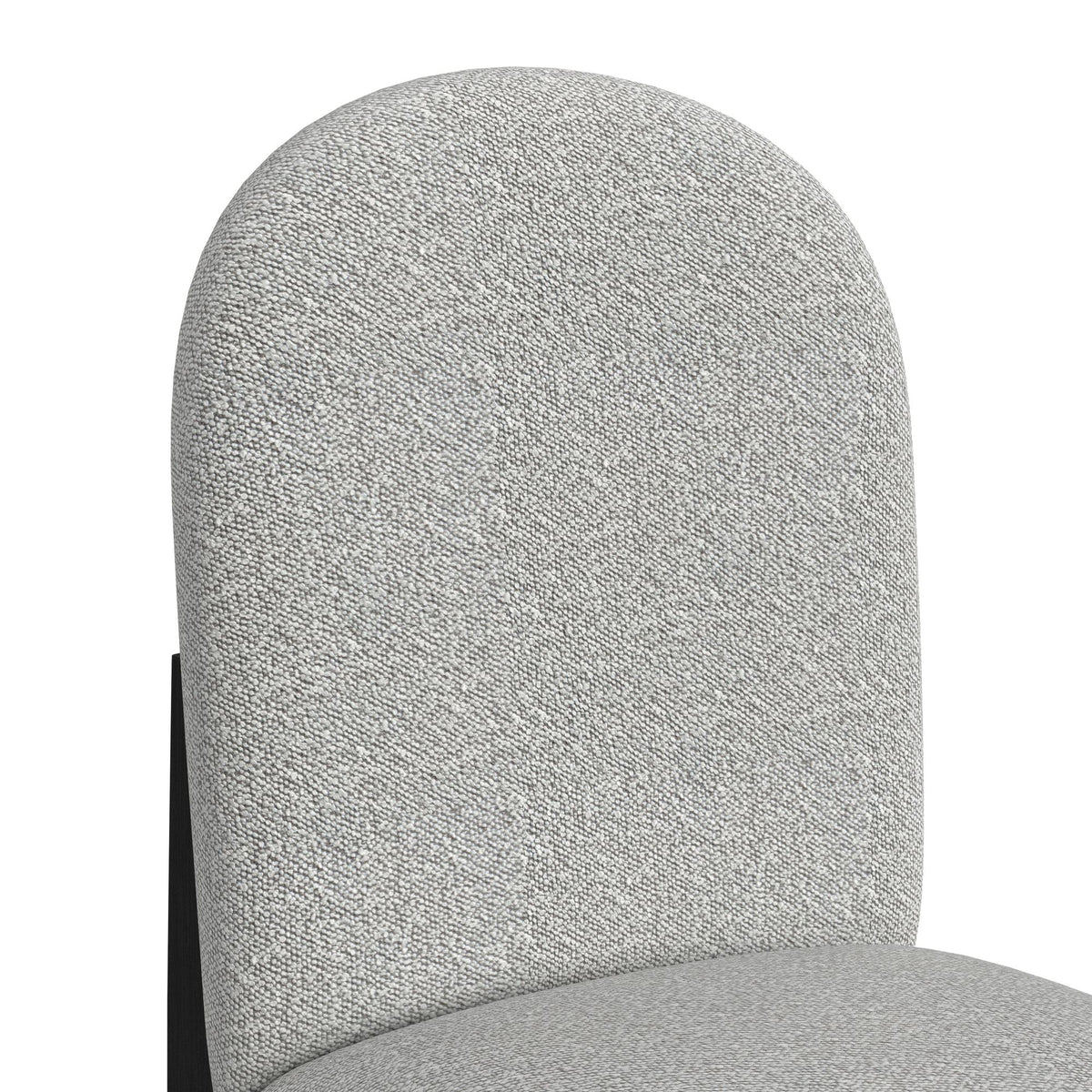 Portland Round Back Counter Stool with Grey Fabric in Black (2 Per Carton) - Jack’s Furniture and More (Laredo, TX)