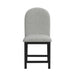 Portland Round Back Counter Stool with Grey Fabric in Black (2 Per Carton) - Jack’s Furniture and More (Laredo, TX)