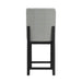 Portland Square Back Barstool with Grey Fabric in Black (2 Per Carton) - Jack’s Furniture and More (Laredo, TX)