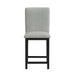 Portland Square Back Barstool with Grey Fabric in Black (2 Per Carton) - Jack’s Furniture and More (Laredo, TX)