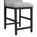 Portland Square Back Barstool with Grey Fabric in Black (2 Per Carton) - Jack’s Furniture and More (Laredo, TX)