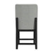 Portland Square Back Counter Stool with Grey Fabric in Black (2 Per Carton) - Jack’s Furniture and More (Laredo, TX)