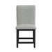 Portland Square Back Counter Stool with Grey Fabric in Black (2 Per Carton) - Jack’s Furniture and More (Laredo, TX)