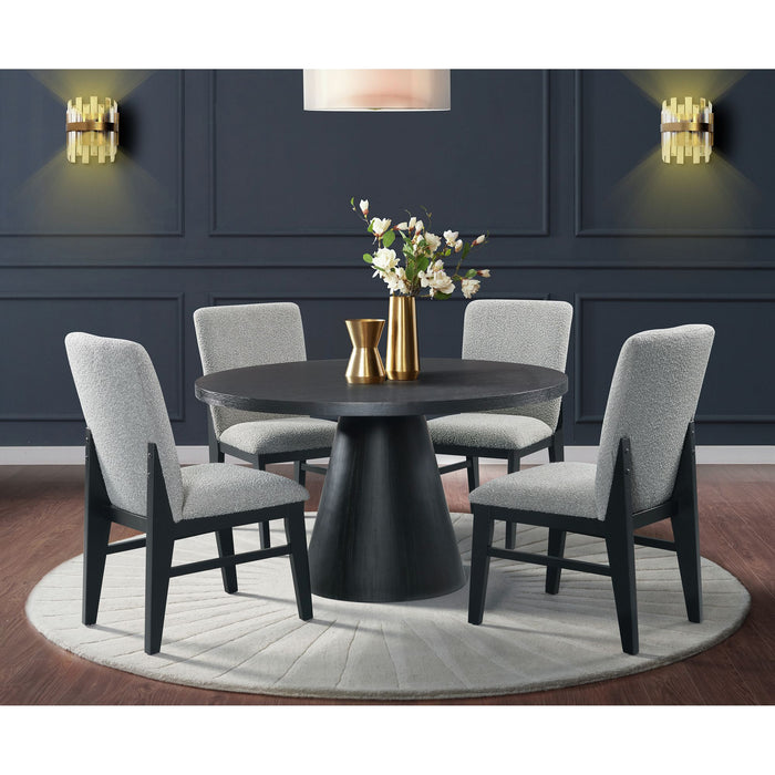 Portland Standard Height Dining Set in Black-Rectangular Table and Four Chairs - Jack’s Furniture and More (Laredo, TX)