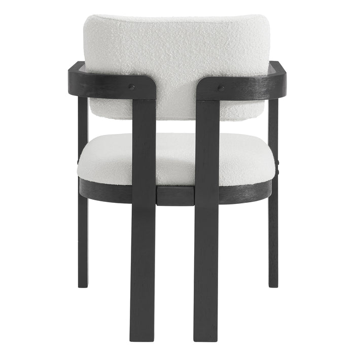 Portland Arm Chair with Snow White Fabric in Black (2 Per Carton) - Jack’s Furniture and More (Laredo, TX)