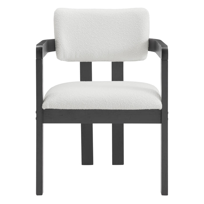 Portland Arm Chair with Snow White Fabric in Black (2 Per Carton) - Jack’s Furniture and More (Laredo, TX)