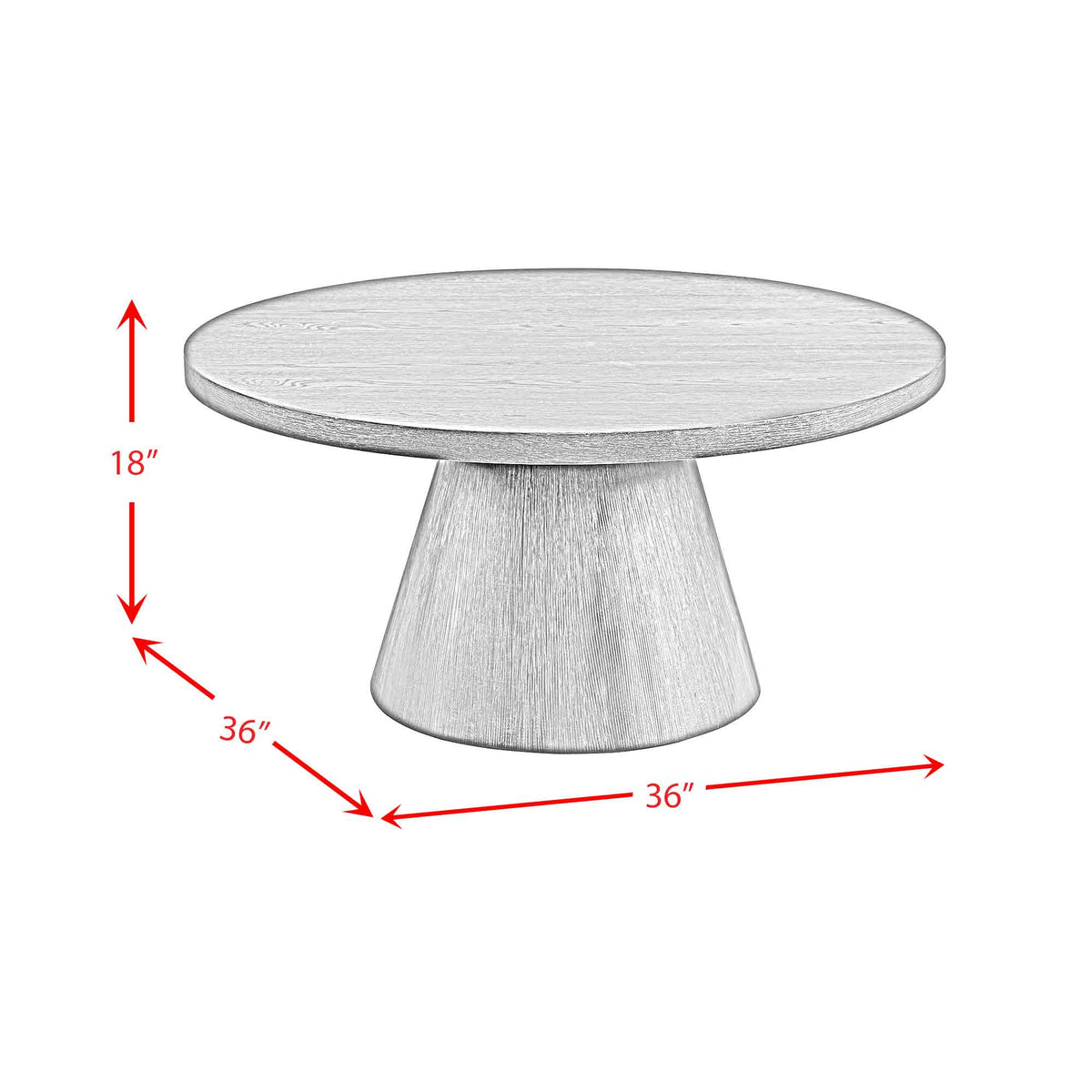 Portland Round Coffee Table in Black - Jack’s Furniture and More (Laredo, TX)