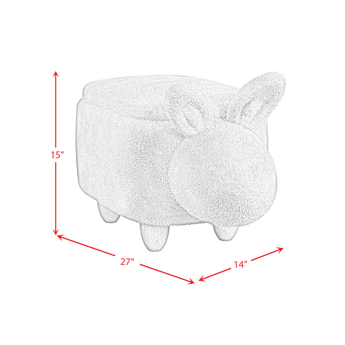 Rabbit Storage Stool in White - Jack’s Furniture and More (Laredo, TX)
