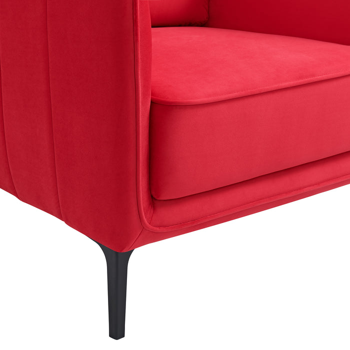 Rae Chair in Lavish 152 Red Velvet - Jack’s Furniture and More (Laredo, TX)