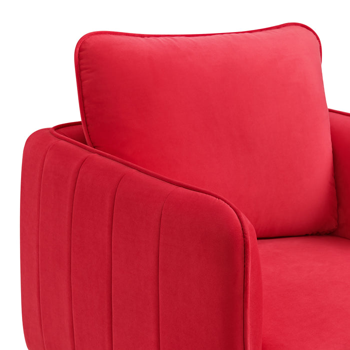 Rae Chair in Lavish 152 Red Velvet - Jack’s Furniture and More (Laredo, TX)