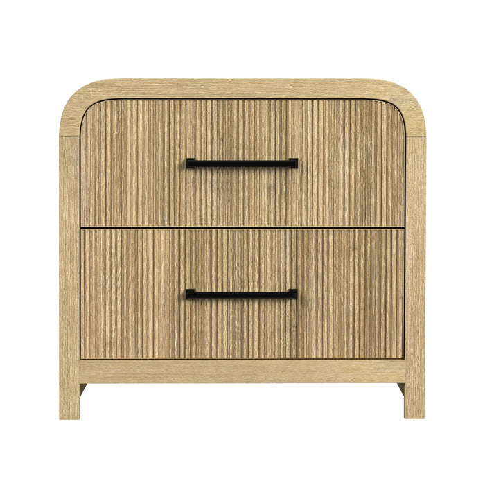 Ridgemont 2-Drawer Nightstand with USB in Natural - Jack’s Furniture and More (Laredo, TX)