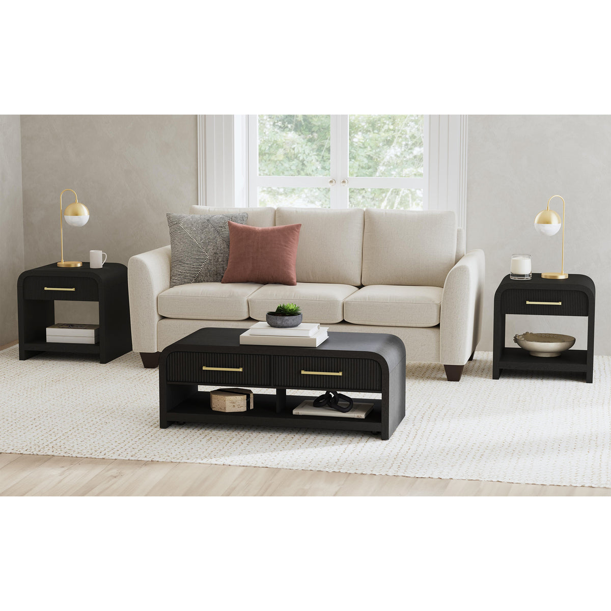 Ridgemont End Table with USB in Black with Grain - Jack’s Furniture and More (Laredo, TX)