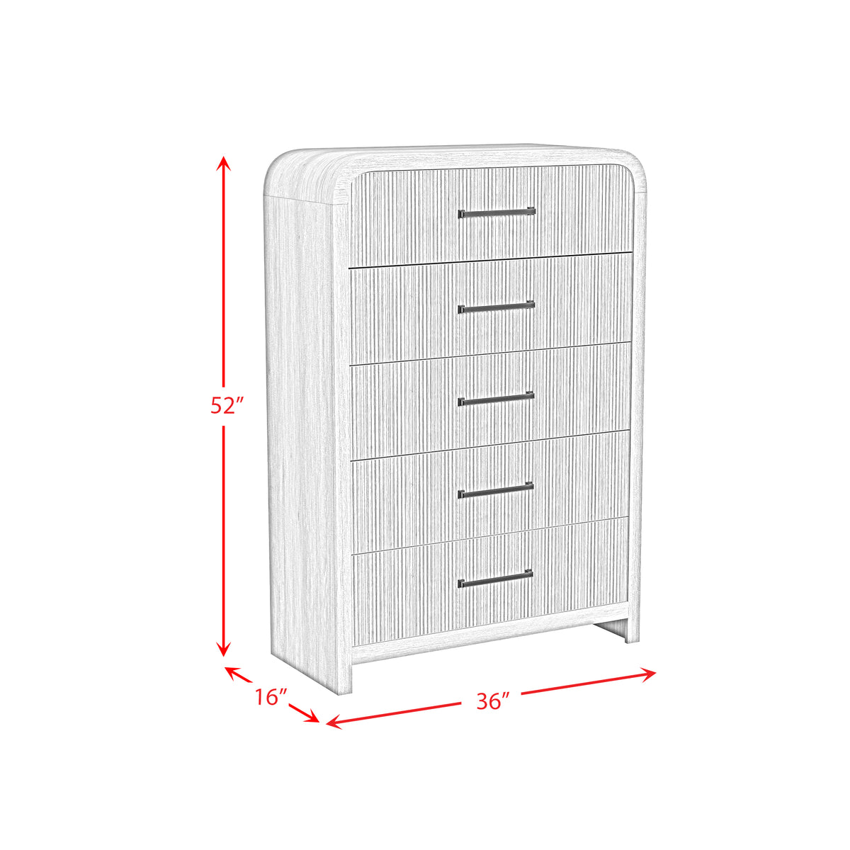 Ridgemont 5-Drawer Chest in Natural - Jack’s Furniture and More (Laredo, TX)
