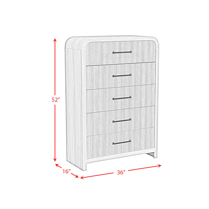 Ridgemont 5-Drawer Chest in Black with Grain - Jack’s Furniture and More (Laredo, TX)