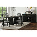 Ridgemont Standard Height Dining Set in Black with Grain-Table and Four Grey Fabric Chairs - Jack’s Furniture and More (Laredo, TX)