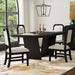 Ridgemont Standard Height Dining Set in Black with Grain-Table and Four Grey Fabric Chairs - Jack’s Furniture and More (Laredo, TX)
