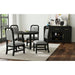 Ridgemont Standard Height Dining Set in Black with Grain-Table and Four Grey Fabric Chairs - Jack’s Furniture and More (Laredo, TX)