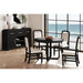 Ridgemont Dining Side Chair with White Fabric in Black with Grain (2 Per Carton) - Jack’s Furniture and More (Laredo, TX)
