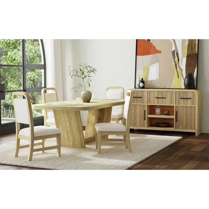 Ridgemont Standard Height Dining Set in Natural-Table and Four Chairs - Jack’s Furniture and More (Laredo, TX)