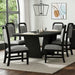 Ridgemont Dining Side Chair with Grey Fabric in Black with Grain (2 Per Carton) - Jack’s Furniture and More (Laredo, TX)