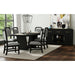 Ridgemont Standard Height Dining Set in Black with Grain-Table and Four Grey Fabric Chairs - Jack’s Furniture and More (Laredo, TX)