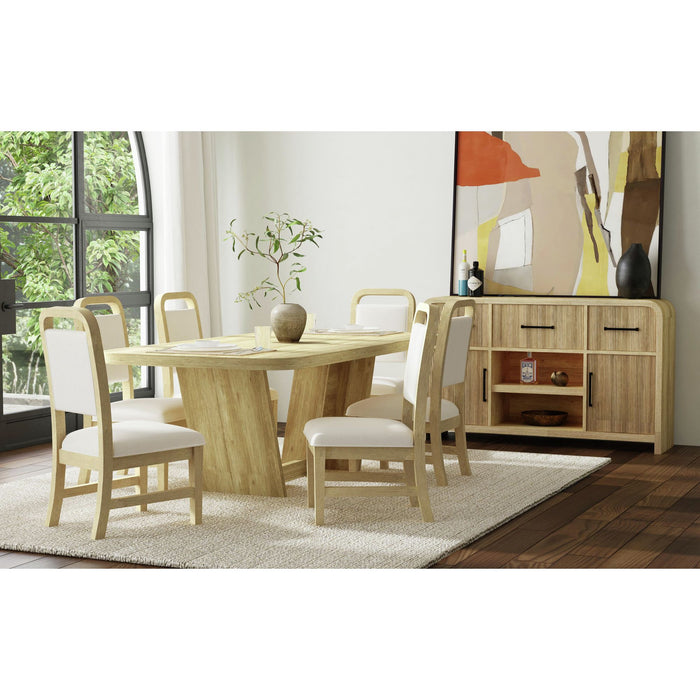 Ridgemont Standard Height Dining Set in Natural-Table and Four Chairs - Jack’s Furniture and More (Laredo, TX)
