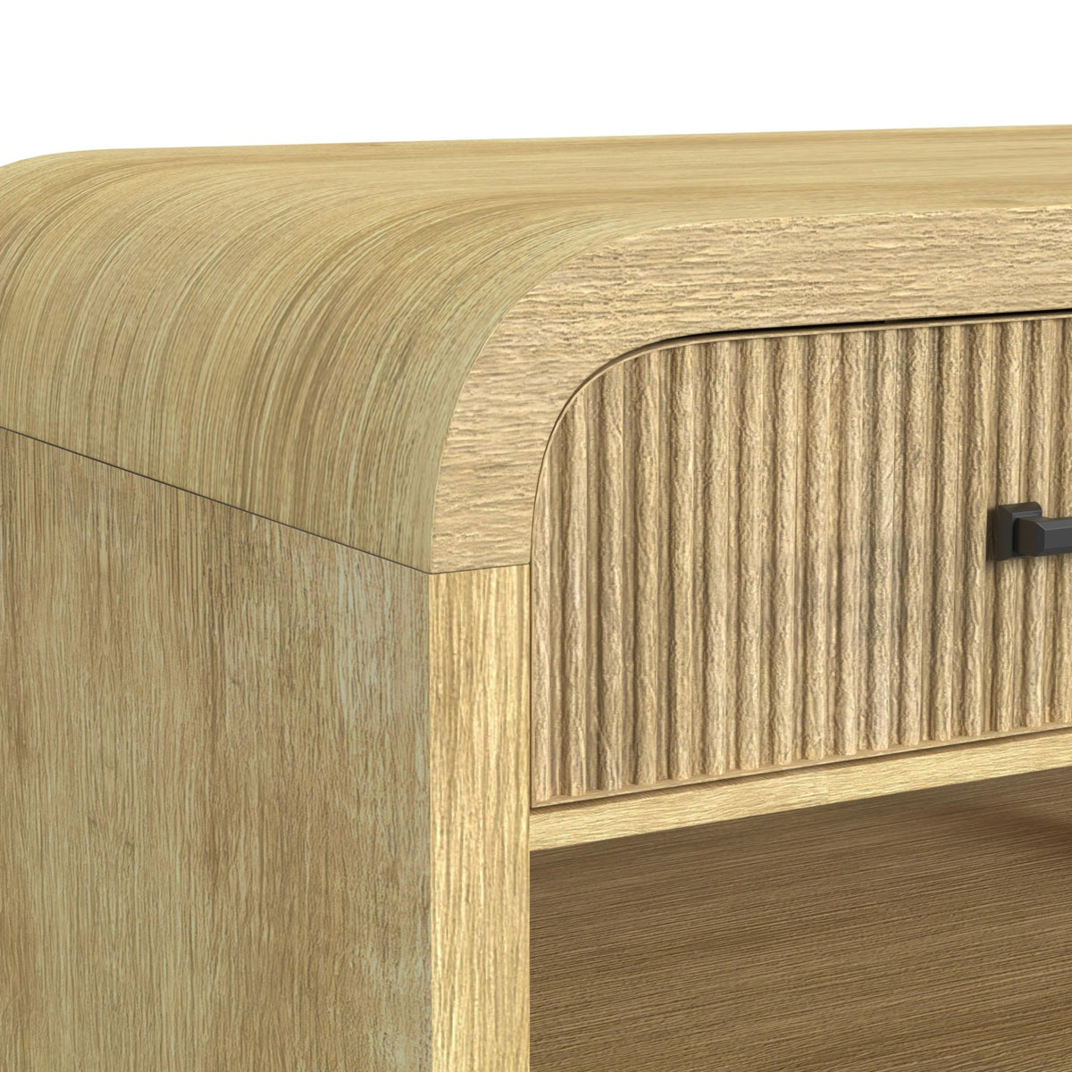 Ridgemont Coffee Table with Casters/Push Through Drawer in Natural - Jack’s Furniture and More (Laredo, TX)