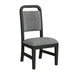 Ridgemont Standard Height Dining Set in Black with Grain-Table and Four Grey Fabric Chairs - Jack’s Furniture and More (Laredo, TX)