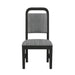 Ridgemont Dining Side Chair with Grey Fabric in Black with Grain (2 Per Carton) - Jack’s Furniture and More (Laredo, TX)