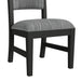 Ridgemont Dining Side Chair with Grey Fabric in Black with Grain (2 Per Carton) - Jack’s Furniture and More (Laredo, TX)
